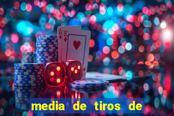 media de tiros de meta por jogo